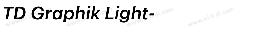 TD Graphik Light字体转换 TD Graphik Light字体转换